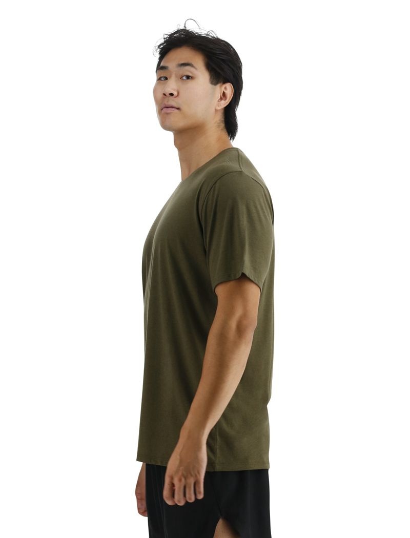 T-Shirt Tyr Ultrasoft Legere Tech Homme Vert Olive | 71673447YZH