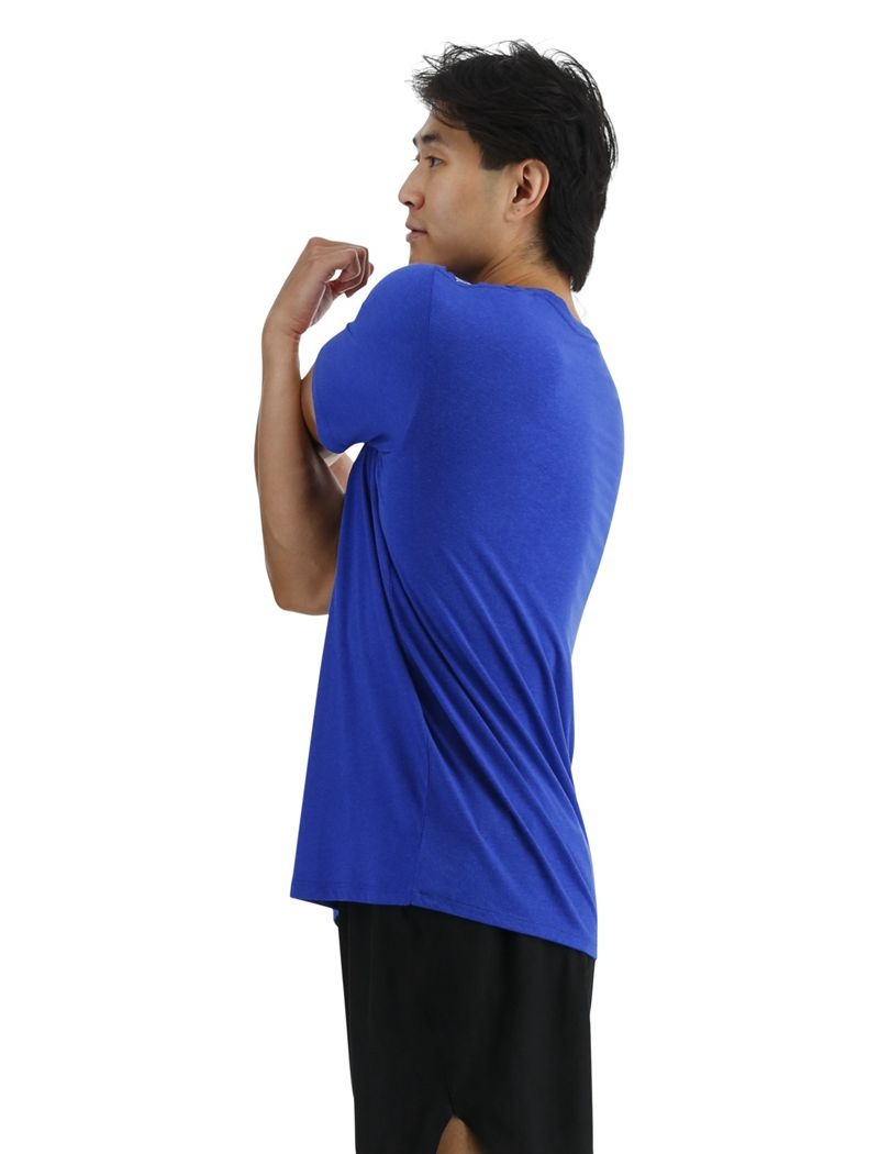 T-Shirt Tyr Ultrasoft Legere Tech Homme Bleu | 46880308LYJ