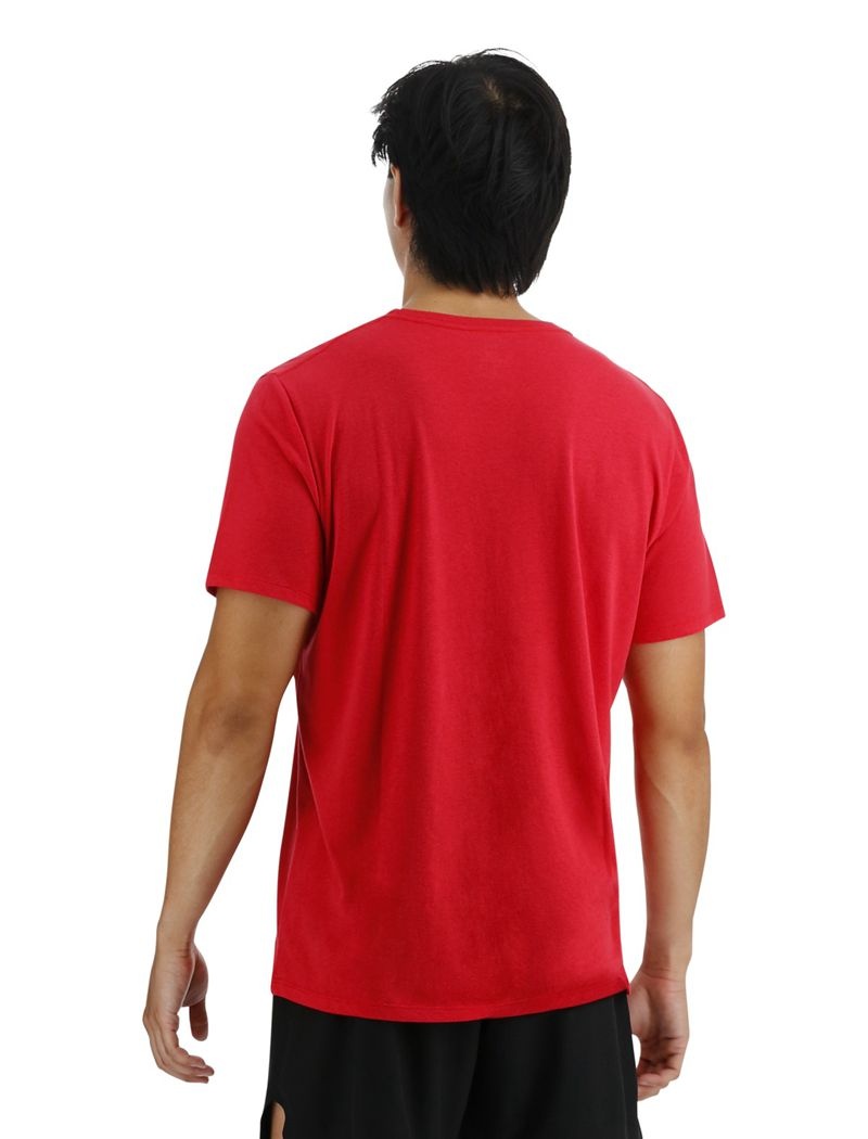 T-Shirt Tyr Ultrasoft Legere Tech Homme Rouge | 92501776DKJ