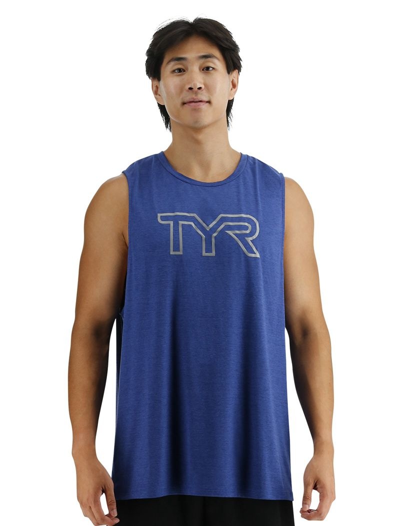 Debardeur Tyr Climadry? Big Logo Tech Homme Bleu | 81589759IMV