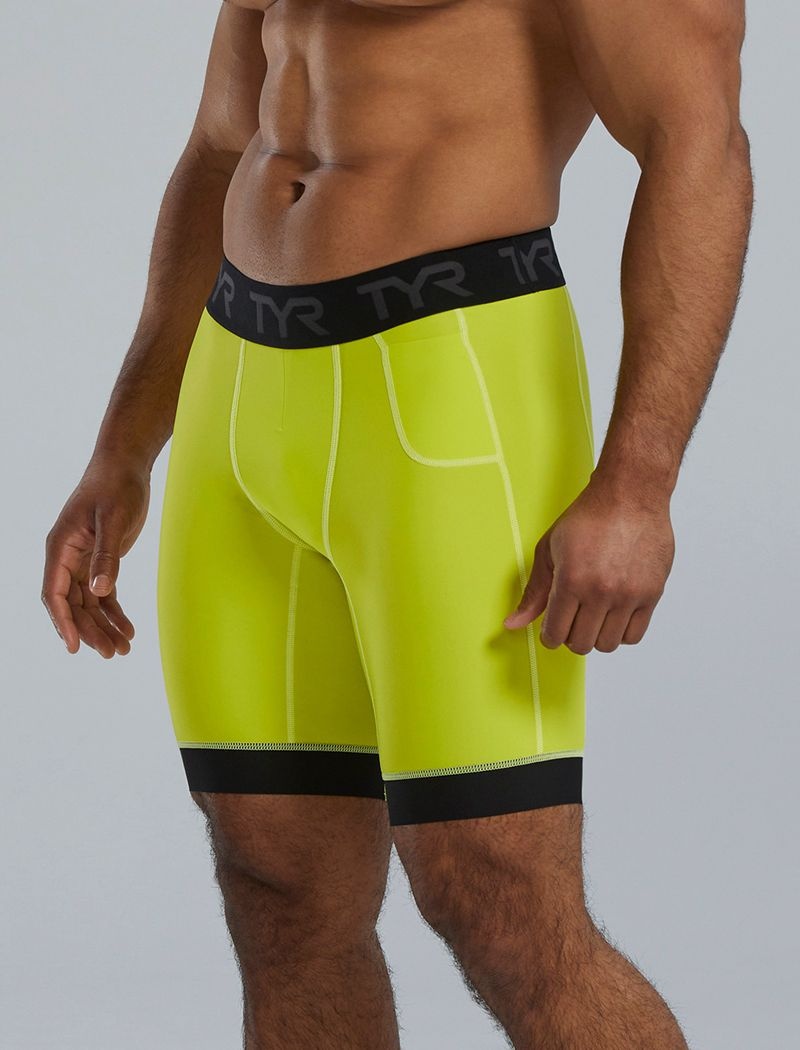 Short Tyr Compression Homme Vert Clair | 41006801DPE