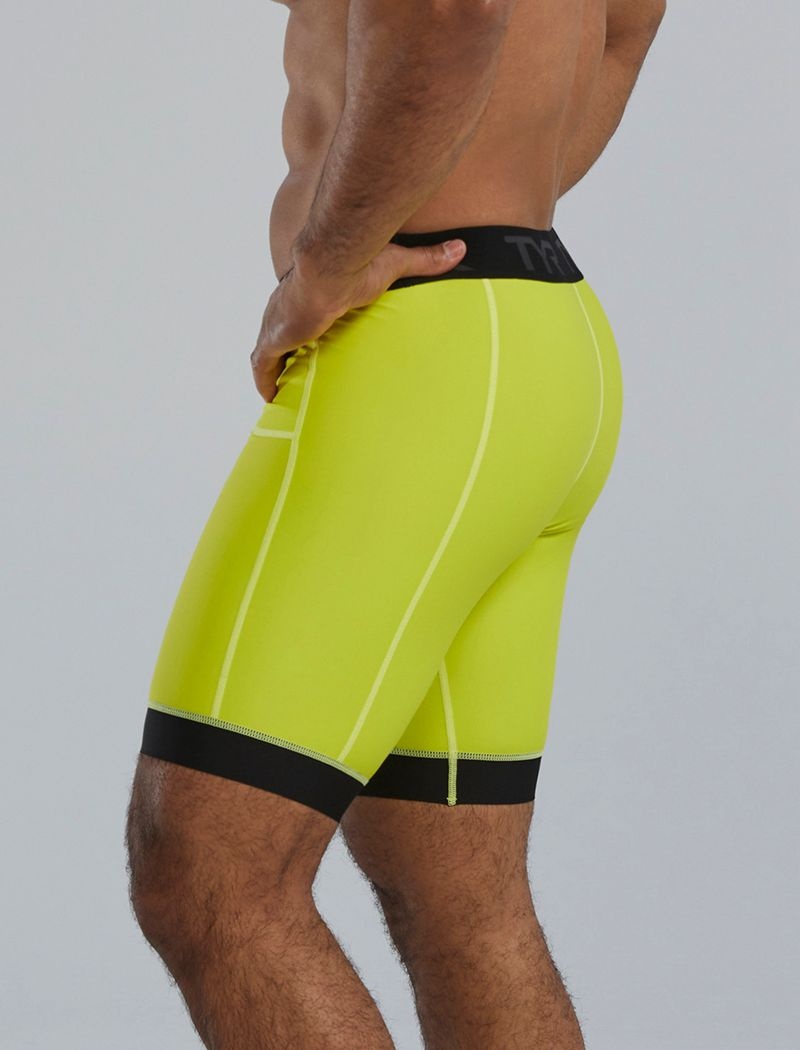 Short Tyr Compression Homme Vert Clair | 41006801DPE