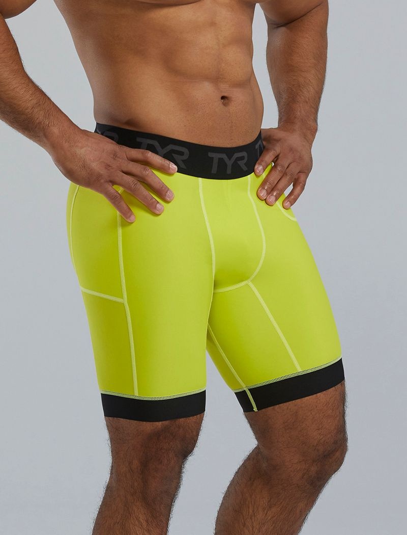 Short Tyr Compression Homme Vert Clair | 41006801DPE