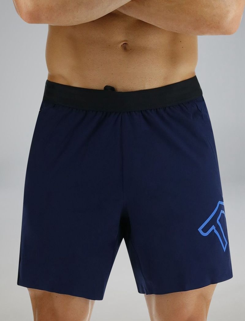 Short Tyr Hydrosphere? Unlined 7 Unbroken Big Logo Homme Bleu Marine | 65006497FUJ