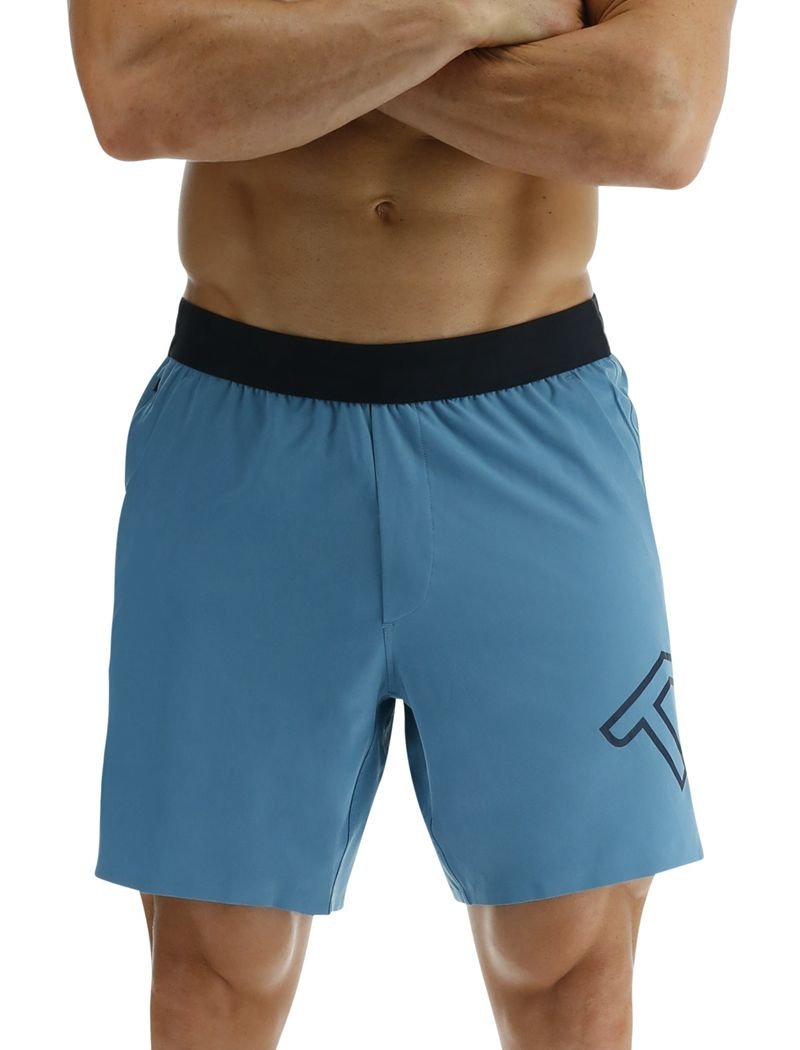 Short Tyr Hydrosphere? Unlined 7 Unbroken Big Logo Homme Bleu | 29749191XDL