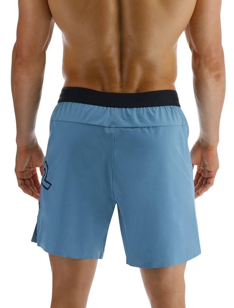 Short Tyr Hydrosphere? Doublée 9 Unbroken Big Logo Homme Bleu | 50454680WCG