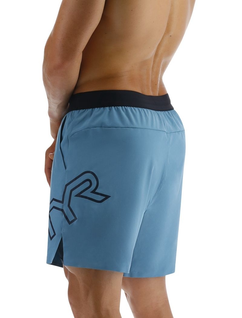 Short Tyr Hydrosphere? Doublée 9 Unbroken Big Logo Homme Bleu | 50454680WCG