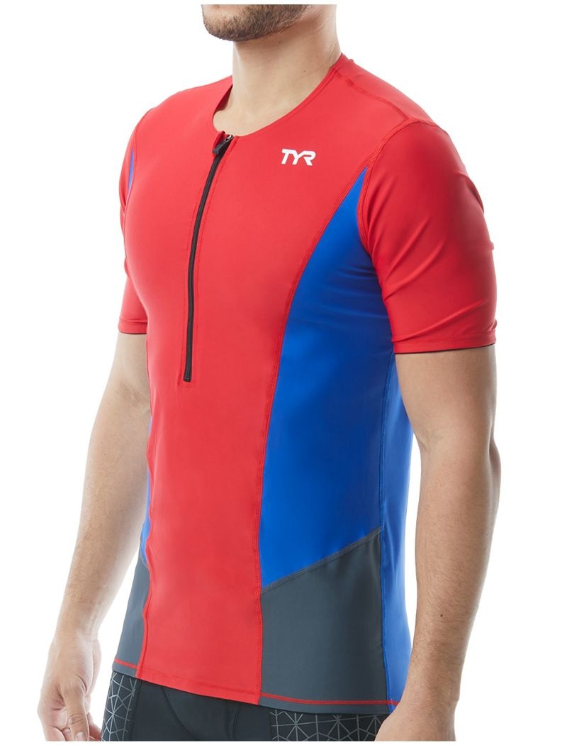 Huat Tyr Corta Sleeve Homme Rouge Bleu Grise | 59509424OFE