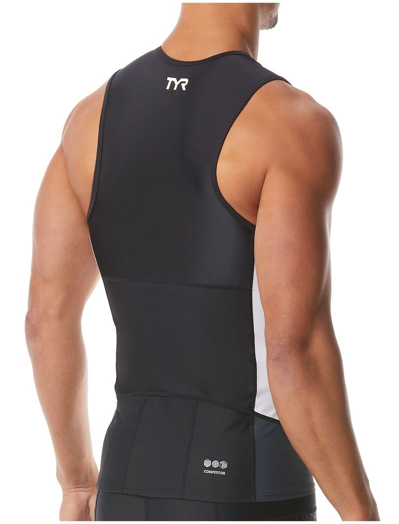 Debardeur Tyr Singlet Homme Noir Blanche | 22761243HED