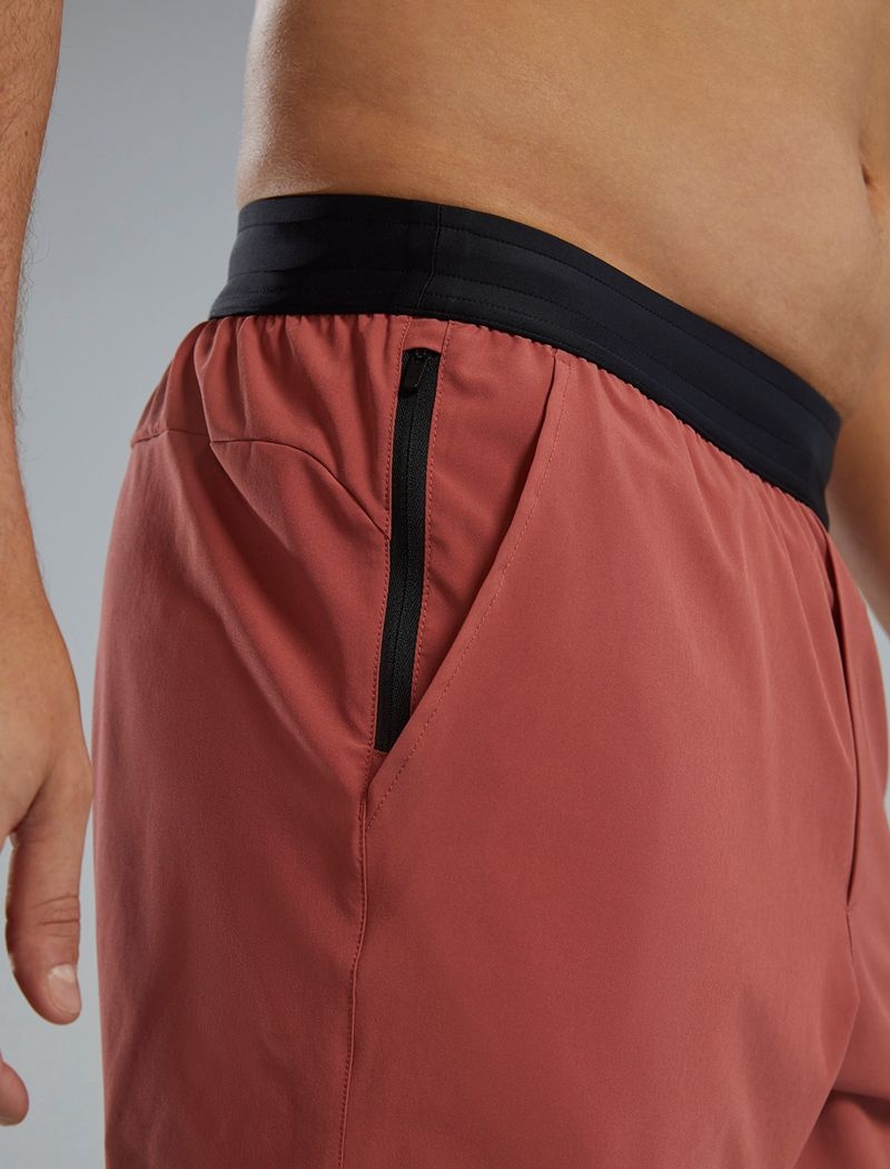 Short Tyr Hydrosphere? Unlined 7 Unbroken Big Logo Homme Rouge Marron | 50880542EDV