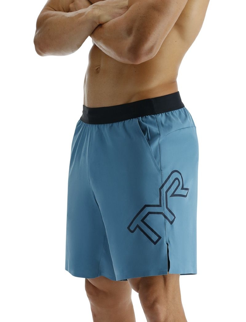 Short Tyr Hydrosphere? Doublée 7 Unbroken Big Logo Homme Bleu | 60365774JSP