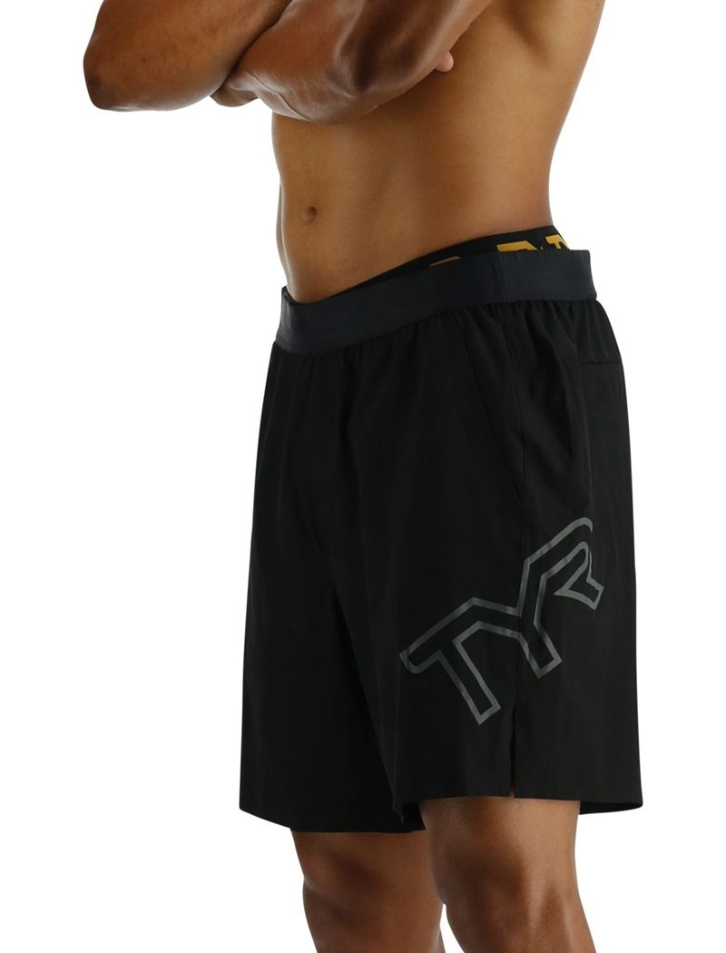 Short Tyr Hydrosphere? Unlined 7 Unbroken Big Logo Homme Noir | 81294059BWD