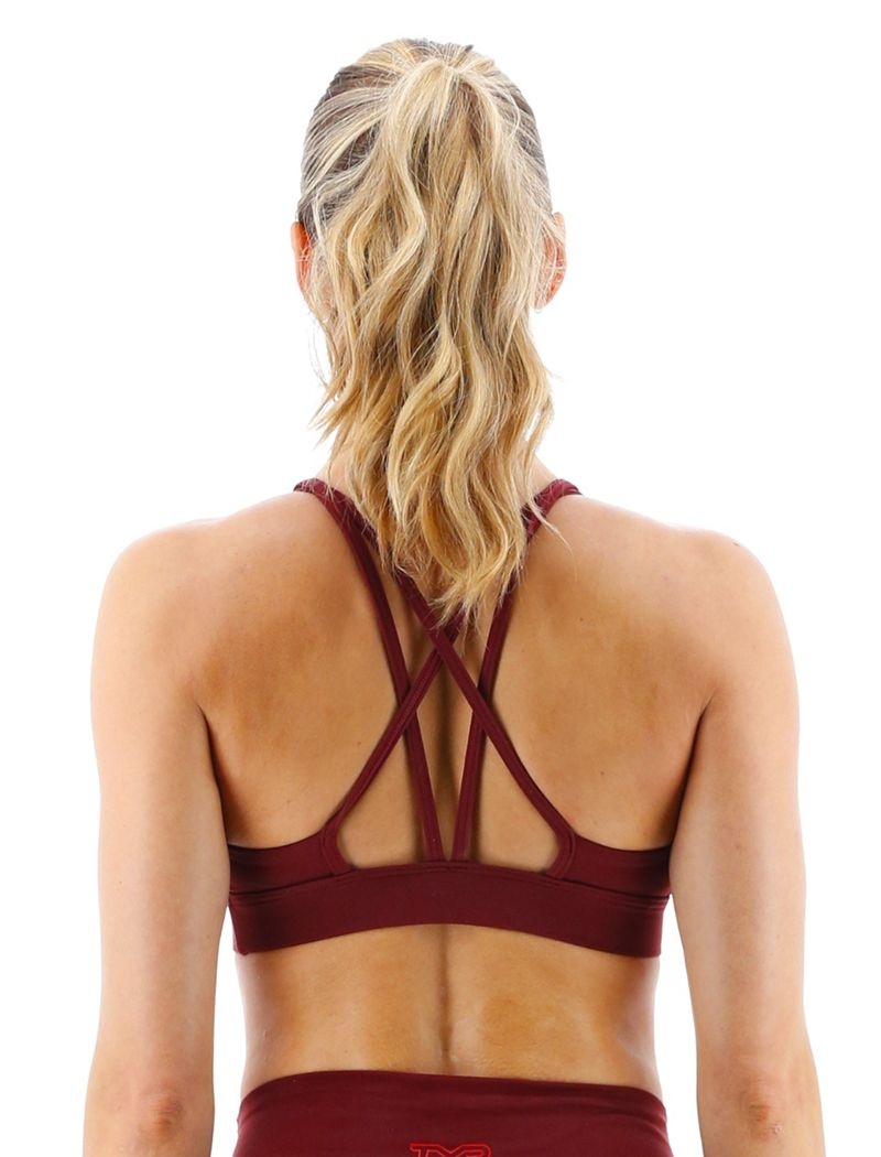 Soutien Gorge Sport Tyr Base Kinetic? Dual Brides Femme Bordeaux | 12998270AMZ