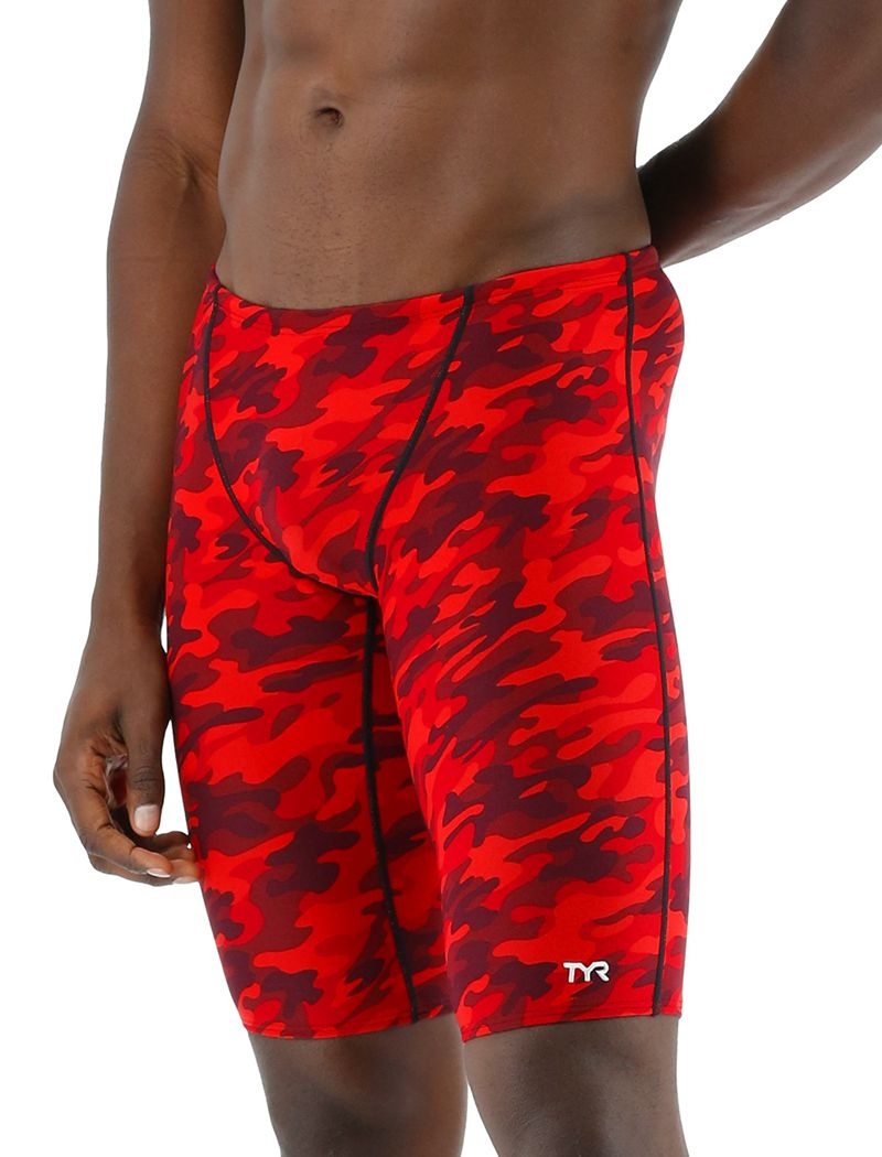 Maillot de Bain Tyr Durafast Elite? Jammer Camo Homme Rouge | 32036424FLI