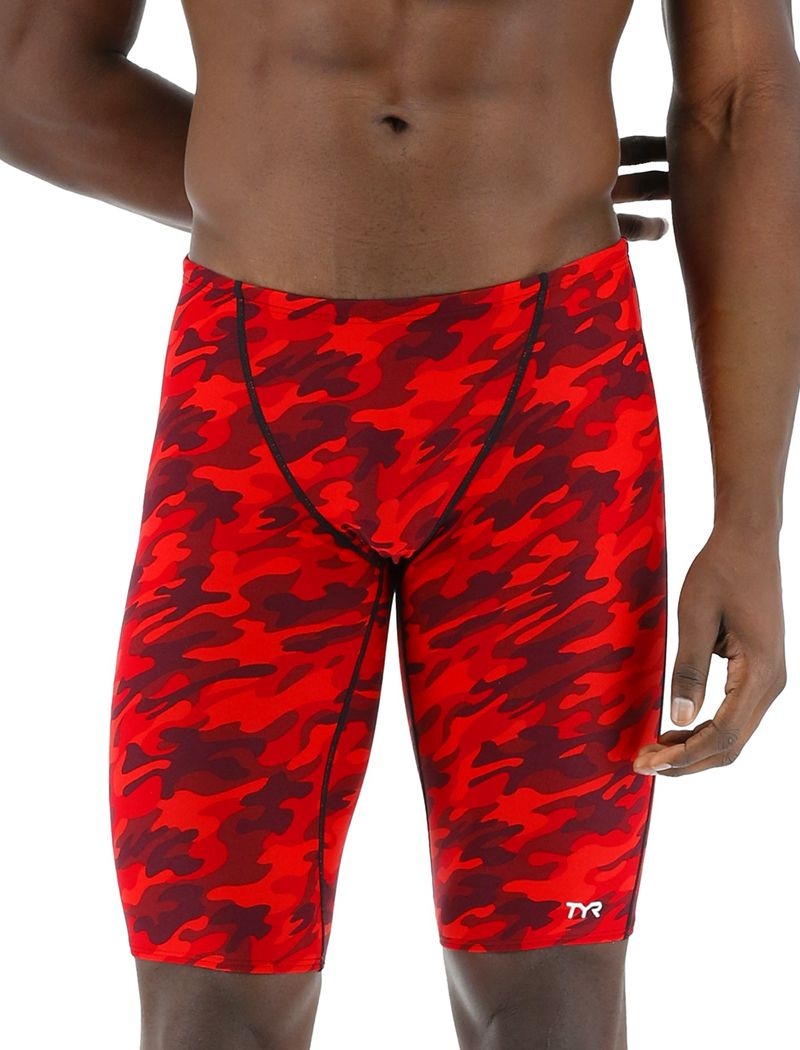 Maillot de Bain Tyr Durafast Elite? Jammer Camo Homme Rouge | 32036424FLI