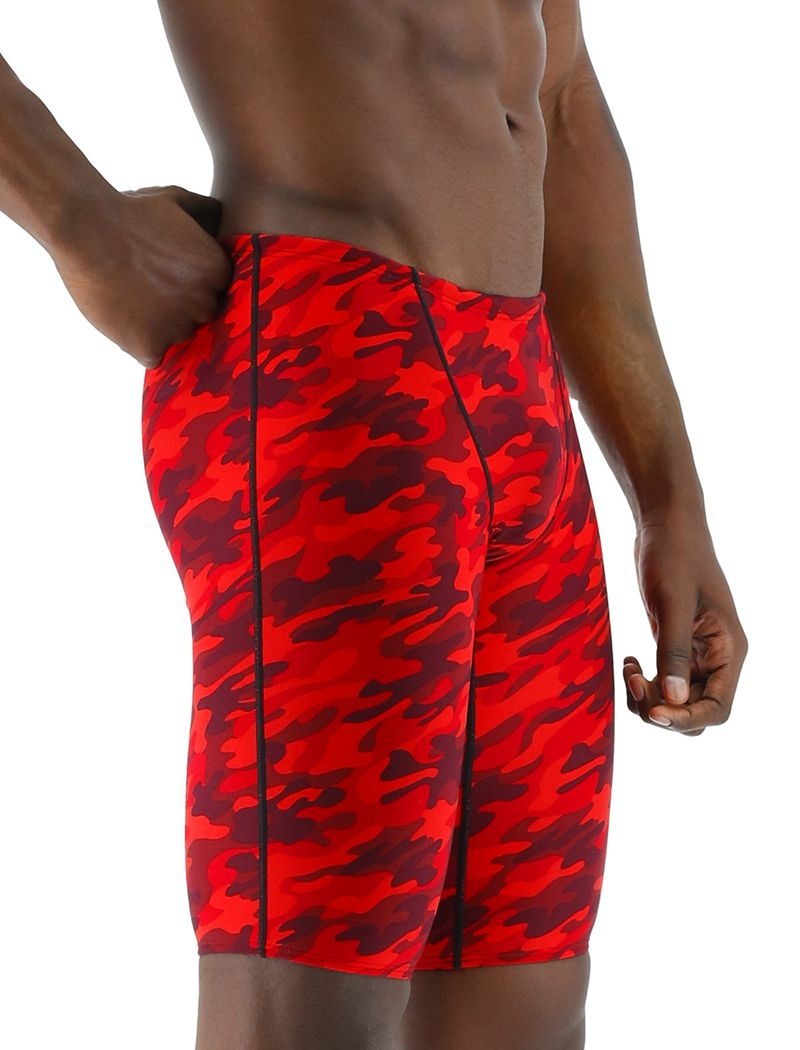 Maillot de Bain Tyr Durafast Elite? Jammer Camo Homme Rouge | 32036424FLI