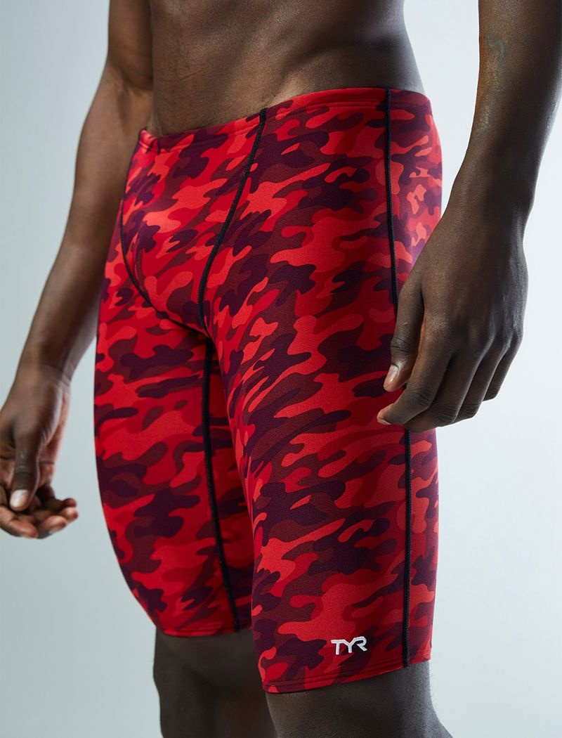 Maillot de Bain Tyr Durafast Elite? Jammer Camo Homme Rouge | 32036424FLI