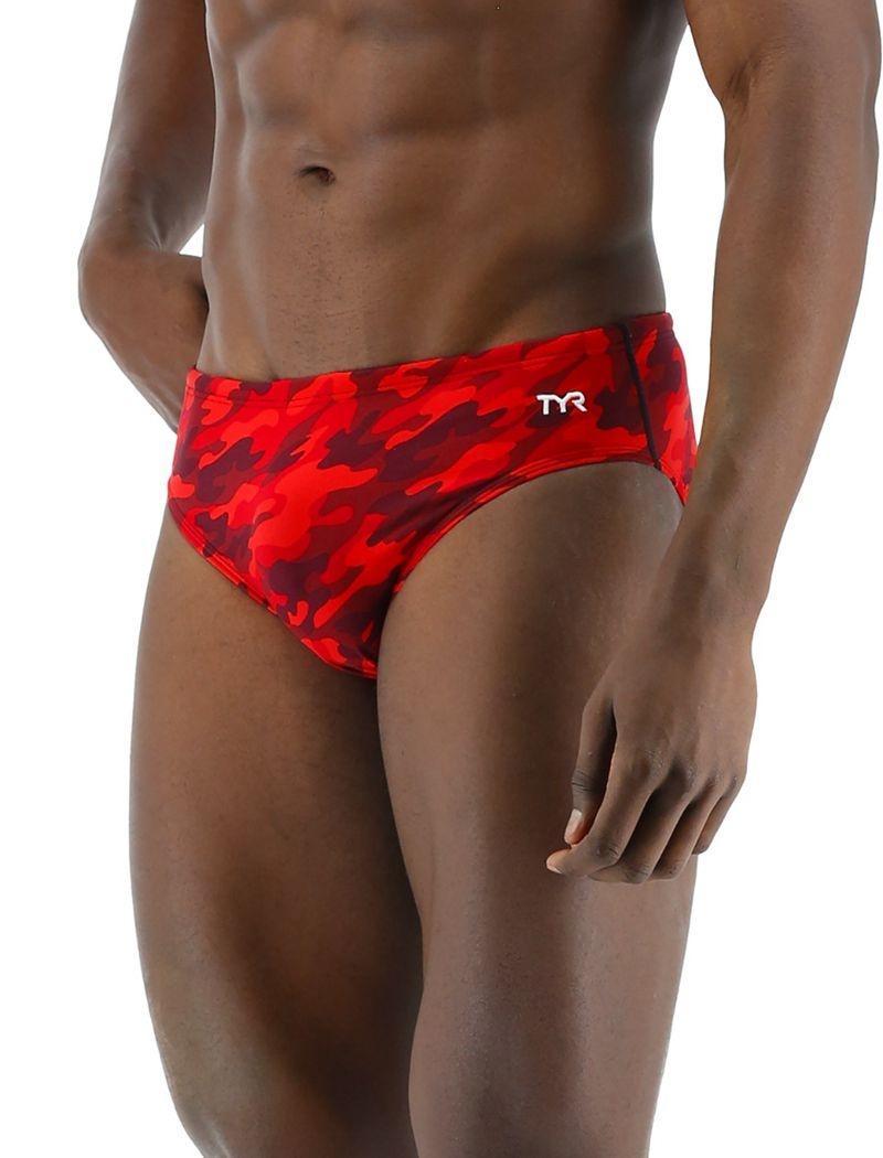 Maillot de Bain Tyr Durafast Elite? Camo Homme Rouge | 66492832HJU