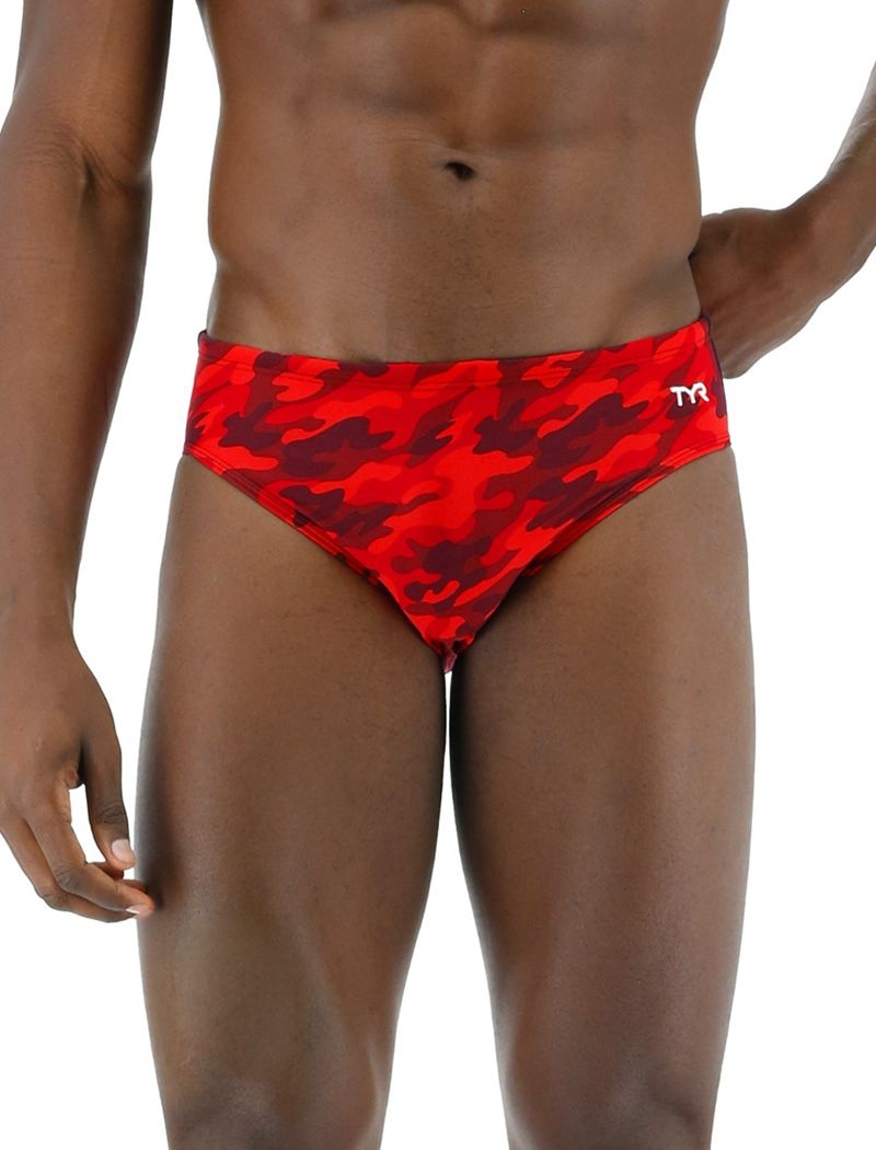 Maillot de Bain Tyr Durafast Elite? Camo Homme Rouge | 66492832HJU