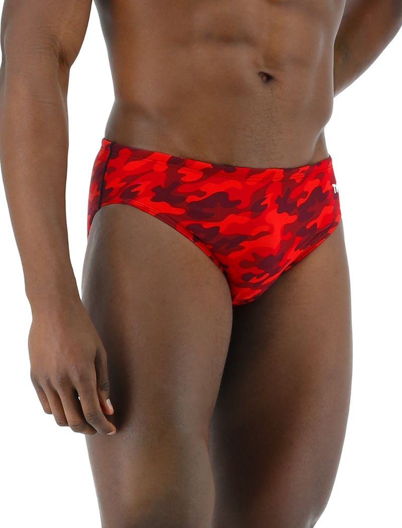 Maillot de Bain Tyr Durafast Elite? Camo Homme Rouge | 66492832HJU