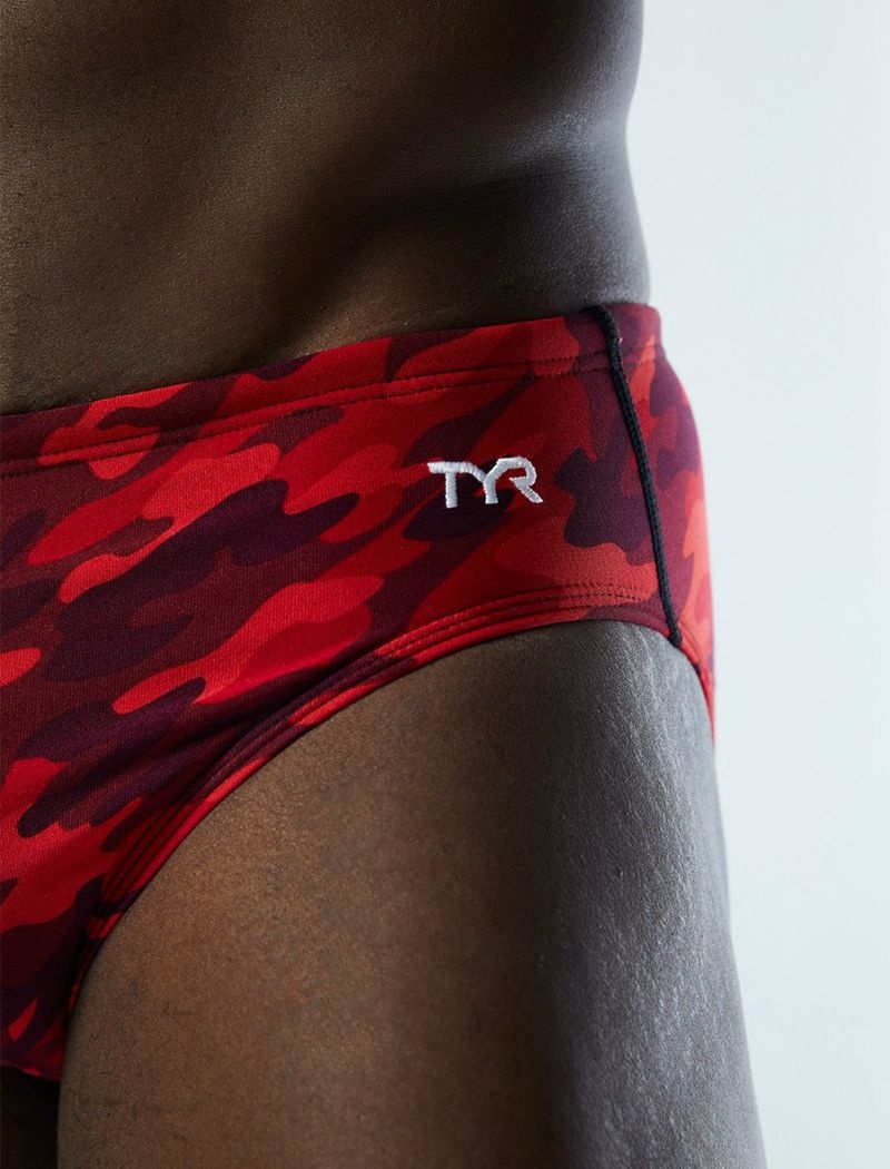 Maillot de Bain Tyr Durafast Elite? Camo Homme Rouge | 66492832HJU