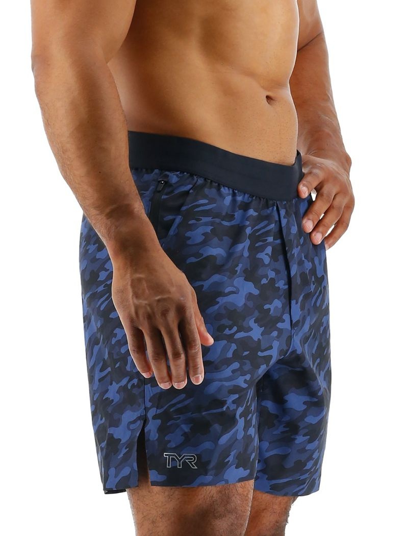 Short Tyr Hydrosphere? Unlined 7 Unbroken Homme Bleu Marine Camouflage | 69750976VRR