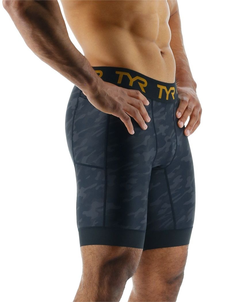 Short Tyr Compression 8 Homme Noir Camouflage | 36849428GRM