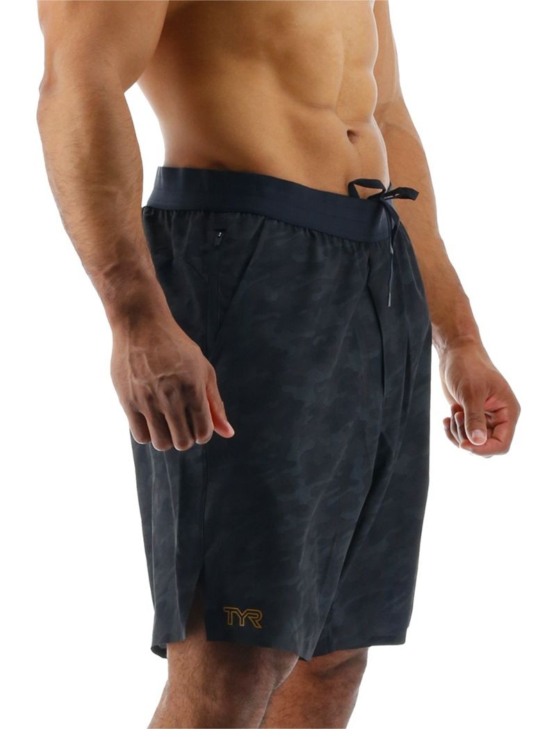 Short Tyr Hydrosphere? Doublée 7 Unbroken Homme Noir Camouflage | 20244702RTH