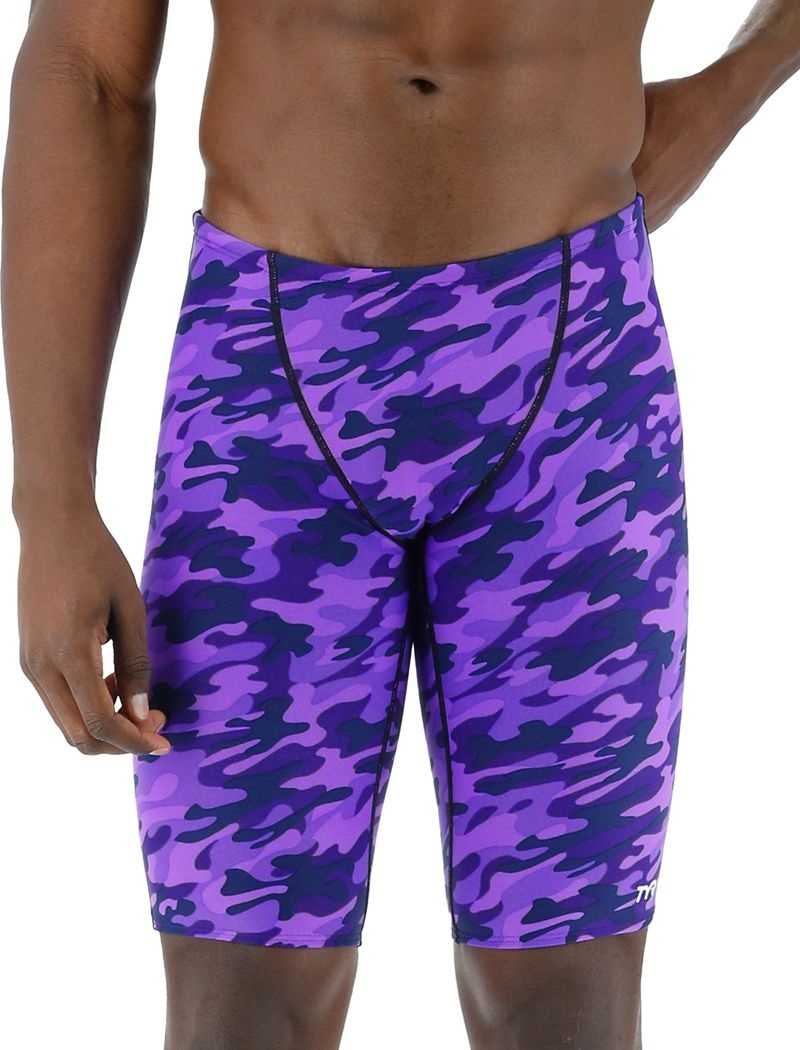 Maillot de Bain Tyr Durafast Elite? Jammer Camo Homme Violette | 62301276OXG