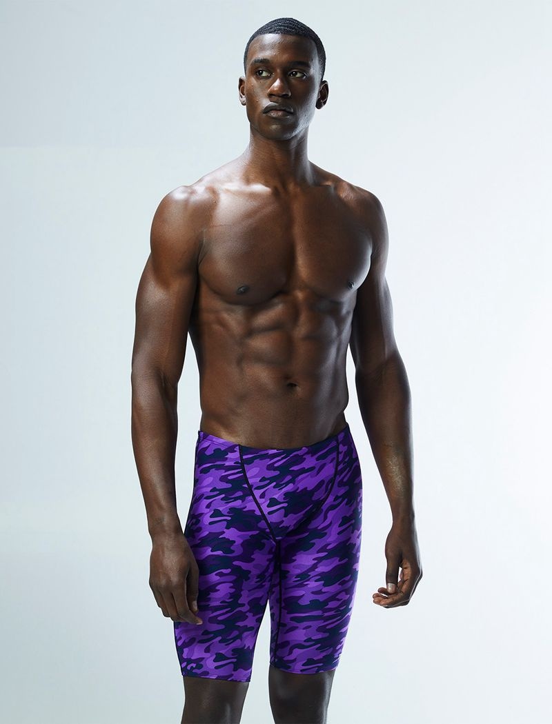 Maillot de Bain Tyr Durafast Elite? Jammer Camo Homme Violette | 62301276OXG