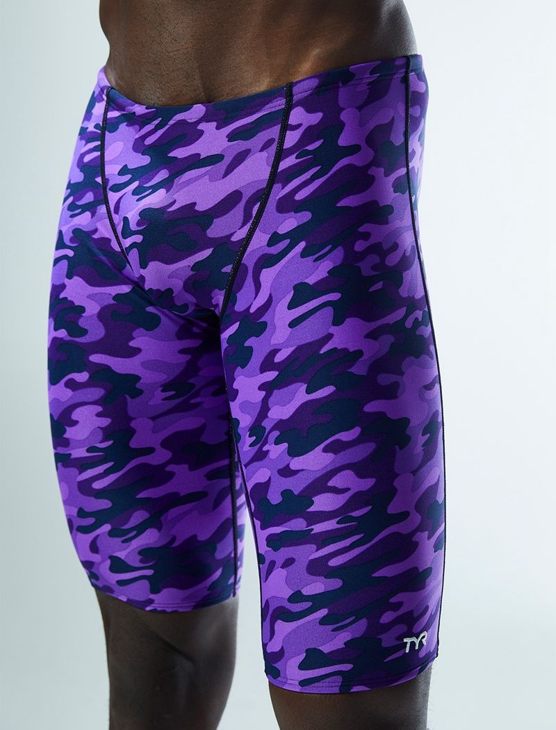 Maillot de Bain Tyr Durafast Elite? Jammer Camo Homme Violette | 62301276OXG