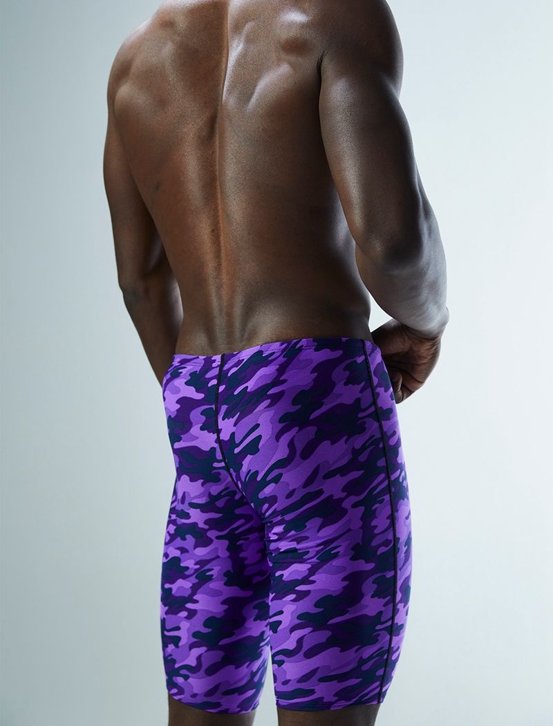 Maillot de Bain Tyr Durafast Elite? Jammer Camo Homme Violette | 62301276OXG